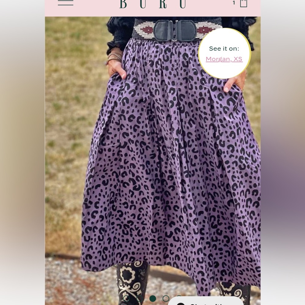 Buru Smocked Waist Midi Skirt